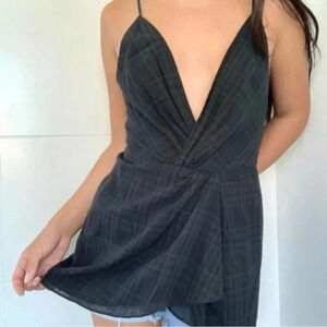 NWT Wilfred Camisole Black Tonal Plaid Cami Tank  Top Babydoll XS